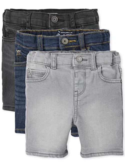 The Children's Place 3 Pack Toddler Boys Stretch Denim Shorts 3-Pack