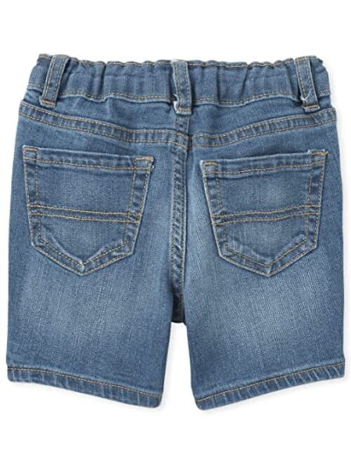 The Children's Place Baby and Toddler Boys Stretch Denim Shorts