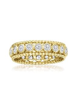 1.00 ct. t.w. Bezel-Set Diamond Eternity Ring in 14kt Yellow Gold