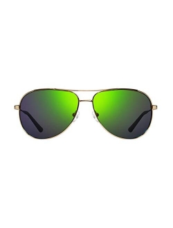 Sunglasses X2 x Sally Hershberger: Polarized Lens with Metal Aviator Frame