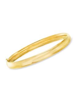 14kt Yellow Gold Polished Bangle Bracelet. 8 inches