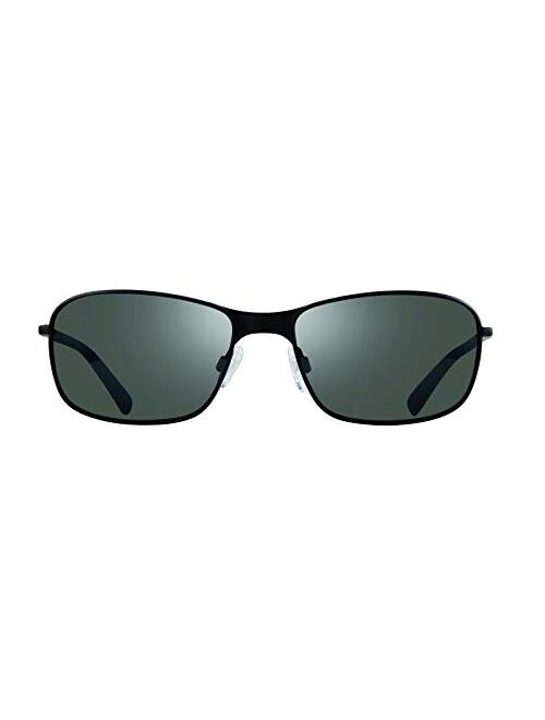 Revo Sunglasses Decoy: Polarized Lens with Metal Rectangle Wrap Frame