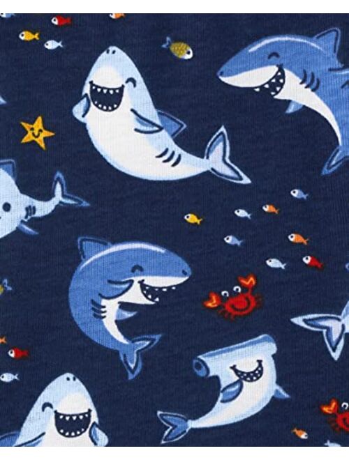 The Children's Place Baby Toddler Boys Sleeve Top and Shorts Snug Fit 100% Cotton 2 Piece Pajama Sets