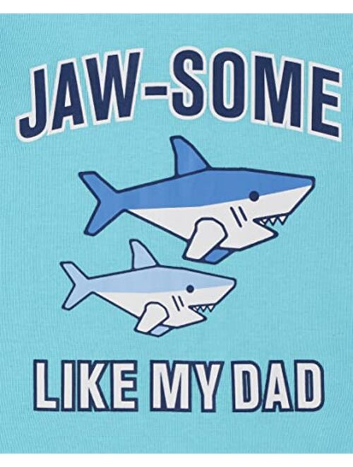 The Children's Place Baby Toddler Boys Sleeve Top and Shorts Snug Fit 100% Cotton 2 Piece Pajama Sets