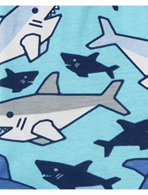 The Children's Place Baby Toddler Boys Sleeve Top and Shorts Snug Fit 100% Cotton 2 Piece Pajama Sets