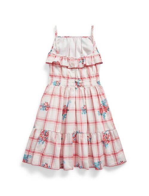 Polo Ralph Lauren Big Girls Plaid and Floral Dobby Dress