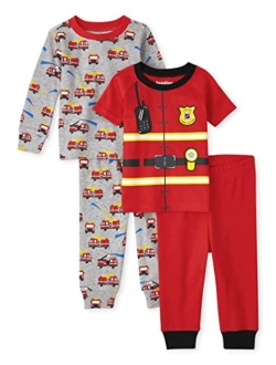 Unisex Baby and Toddler Snug Fit Cotton Mixed 2 Piece Pajama Sets