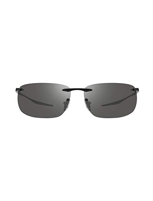 Revo Sunglasses Descend Z: Polarized Rimless Lens with Stainless Steel Arms