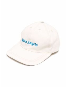 Kids embroidered-logo six-panel cap