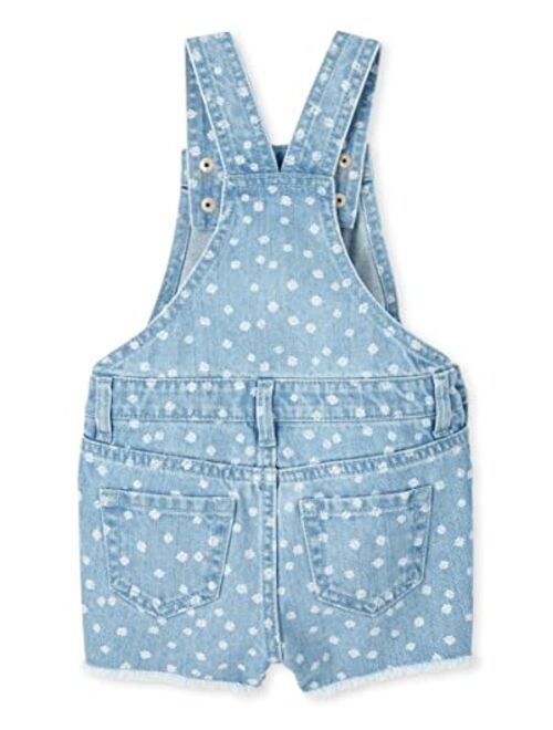 The Children's Place Baby and Toddler Girls Denim Shortalls