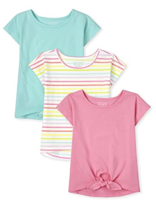 The Children's Place 0 Toddler Girls High Low Top 3-Pack
