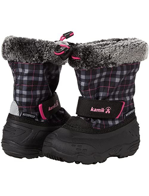 Kamik Kids Mini T Girls Lightweight Hook and Loop Snow Boot