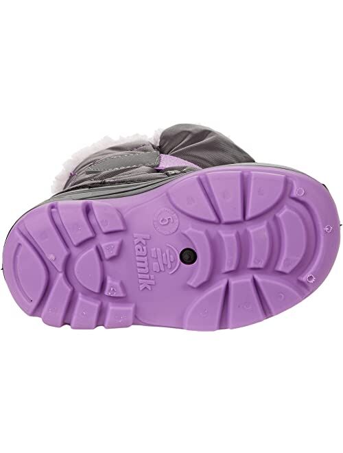 Kamik Kids Snowbug F (Toddler) Nylon Slip on Round Toe Waterproof Adjustable Snow Boot