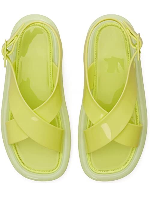 Tory Burch Crisscross Lightweight and Comfortable Bubble Jelly