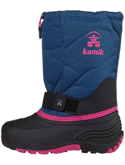 Kamik Kids Rocket (Toddler/Little Kid/Big Kid)
Nylon Slip on Waterproof High Top Snow Boot