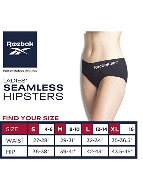 Reebok Women’s Underwear - Seamless Hipster Briefs (4 Pack)