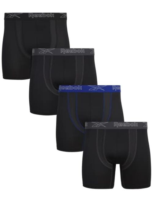 Reebok Men's Underwear - Performance Boxer Briefs (4 Pack)