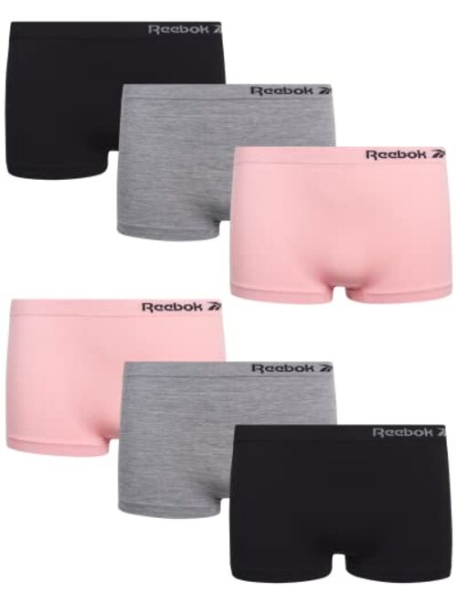 Reebok Girls’ Underwear - Seamless Boyshort Panties (6 Pack)