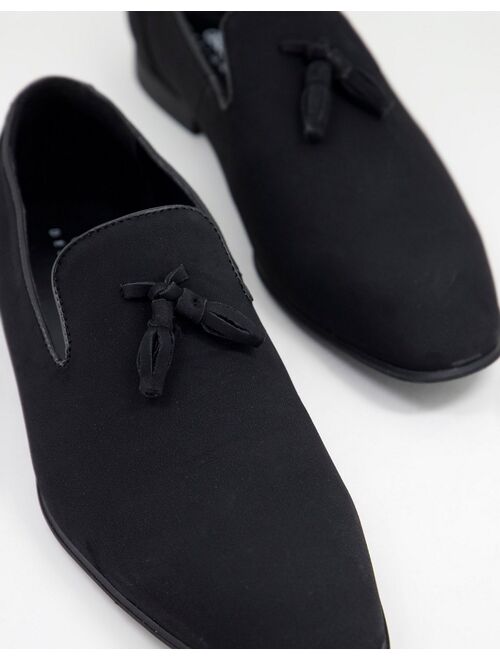 ASOS DESIGN loafers in black faux suede