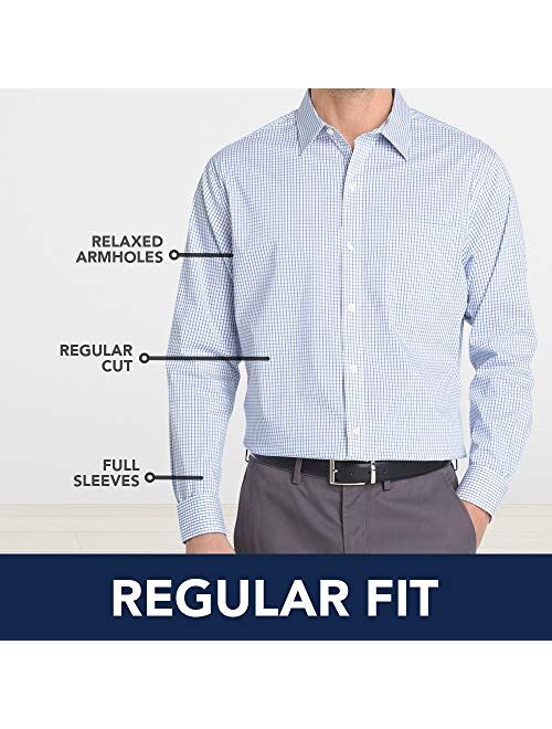 IZOD Men's Advantage Performance Plaid Long Sleeve Stretch Button Down Shirt