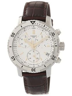 Mens PRS 200 Swiss Quartz Watch, Brown, Leather,19 (T0674171603101)