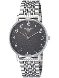 Men's Stainless Steel Quartz Watch with Stainless-Steel Strap, Grey, 18 (Model: T1094101107200)