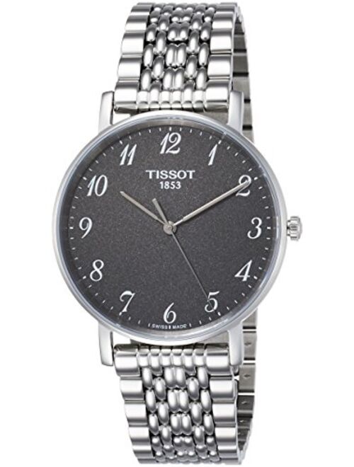 Tissot Men's Stainless Steel Quartz Watch with Stainless-Steel Strap, Grey, 18 (Model: T1094101107200)