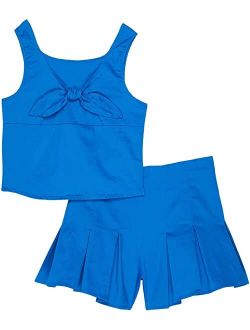 Tie Front Shorts Set (Big Kids)