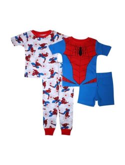 Spider-Man and Friends Toddler Boys Pajamas, 4 Piece Set