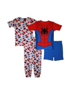 Spider-Man Big Boys Pajamas, 4 Piece Set
