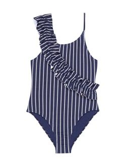 girls Ruched One-piece Swimsuit (Big Kids)