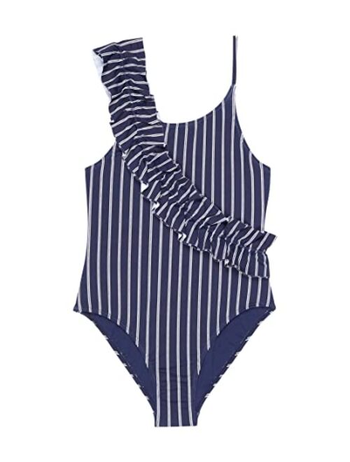HABITUAL girl girls Ruched One-piece Swimsuit (Big Kids)