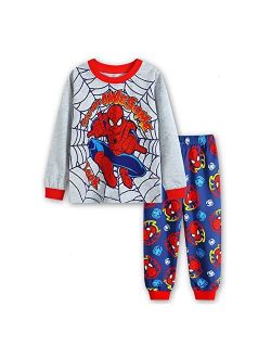 N‘aix Spiderman Children's Pajamas Set 2-7T PJS Cotton Sleepwear Little Boys Kids Pajamas