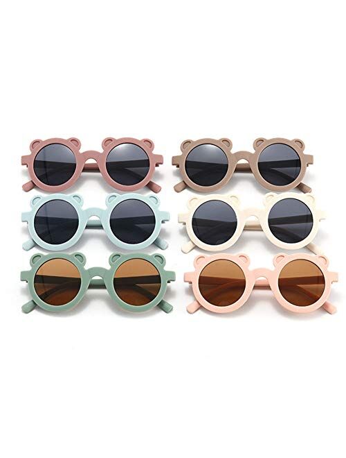 Bulingna 2-8T Kids Toddler Baby Girl Boy Round Sunglasses UV Protection Glasses for Photography Outdoor Beach