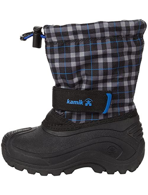 Kamik Kids Finley (Toddler/Little Kid/Big Kid) Boys Nylon Slip On Adjustable Waterproof Snow Boot