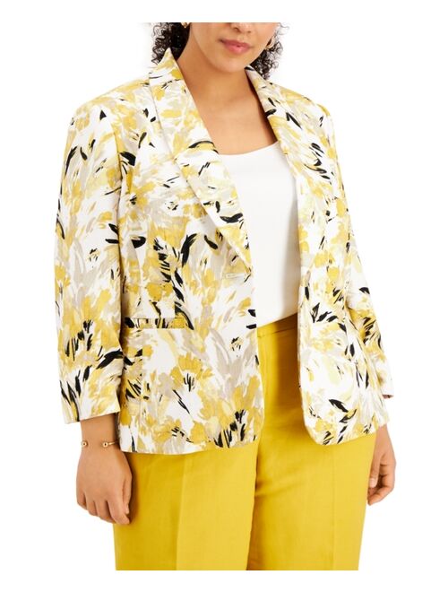 Kasper Regular & Plus Size Printed Jacket