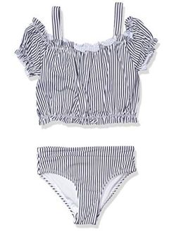 Girl's Off-The-Shoulder Two-Piece Swimsuit (Big Kids)