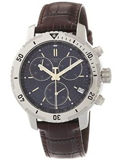 Mens PRS 200 Swiss Quartz Watch, Brown, Leather,19 (T0674171604100)