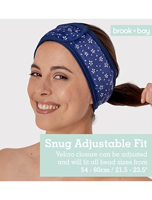 Brook + Bay Spa Headband for Washing Face - Makeup & Skincare Face Wash Head Band - Face Mask Towel Terry Hair Band for Women