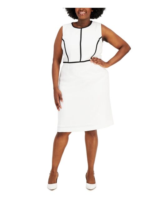 Kasper Plus Size Piped Sheath Dress