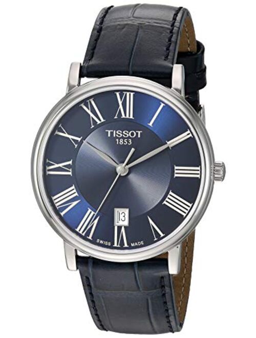 Tissot unisex-adult Carson Stainless Steel Dress Watch Blue T1224101604300
