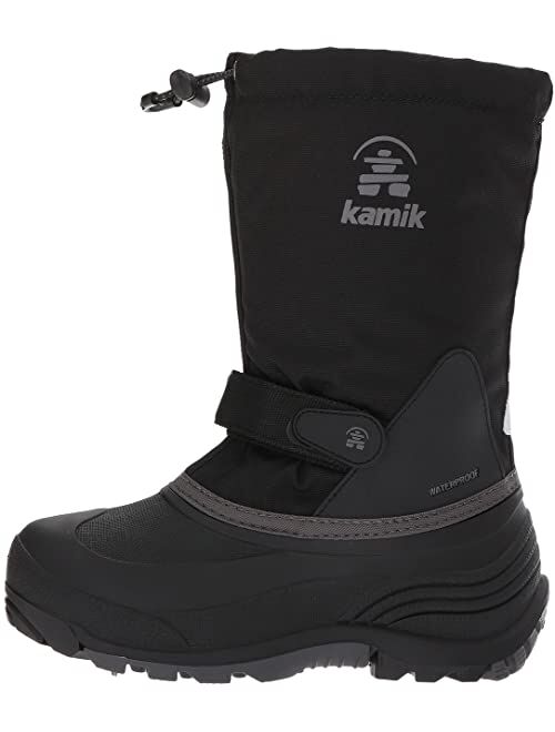 Kamik Kids Waterbug Wide (Toddler/Little Kid/Big Kid) Unisex Nylon Waterproof Slip on Snow Boot