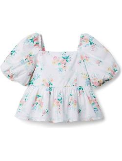 Floral Puff Sleeve Top (Toddler/Little Kids/Big Kids)