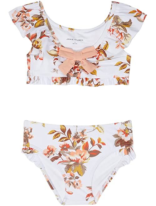 Janie and Jack Floral Bow Two-Piece Swim (Toddler/Little Kids/Big Kids)