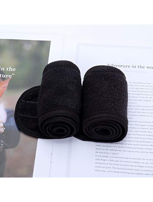 LADES Facial Spa Headband - Makeup Shower Bath Wrap Sport Headband Terry Cloth Adjustable Stretch Towel with Magic Tape