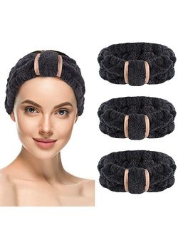 Sinland Spa Headband Hair Band Women Facial Makeup Head Band Soft Coral Fleece Head Wraps For Shower Washing Face