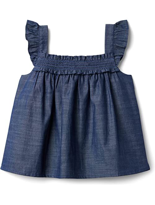 Janie and Jack Smocked Chambray Top (Toddler/Little Kids/Big Kids)