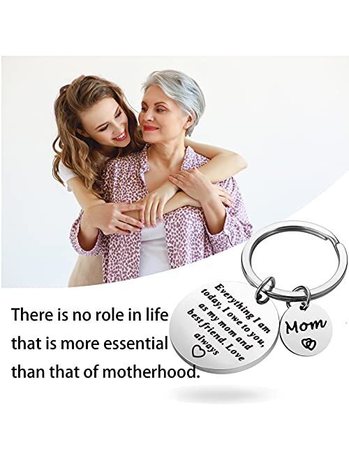 Generic Gaoikerr Mother Day Keychain,Mom Birthday Gifts from Daughter Keychain-As My Mom and Best Friend,Love Always