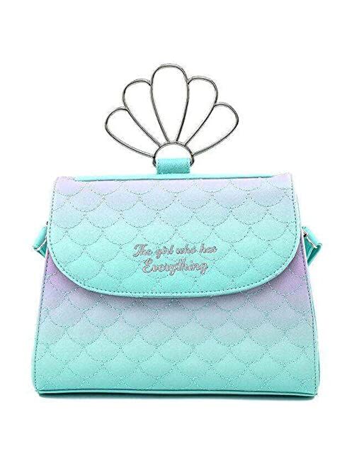 Loungefly Little Mermaid Ombre Scales Shell Handle Crossbody