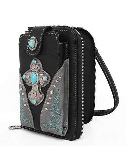 Small Crossbody Cell Phone Purses for Women Western Cell Phone Wallet Bags with Strap